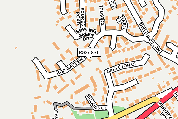 RG27 9ST map - OS OpenMap – Local (Ordnance Survey)