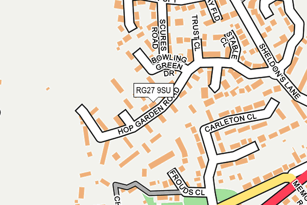 RG27 9SU map - OS OpenMap – Local (Ordnance Survey)
