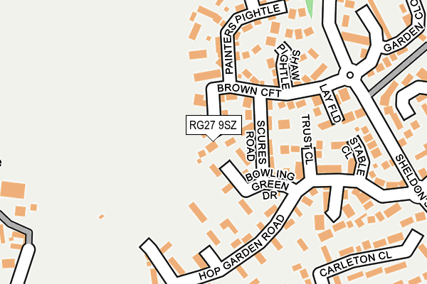 RG27 9SZ map - OS OpenMap – Local (Ordnance Survey)