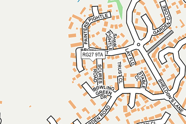 RG27 9TA map - OS OpenMap – Local (Ordnance Survey)