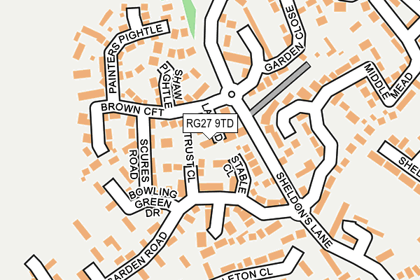 RG27 9TD map - OS OpenMap – Local (Ordnance Survey)