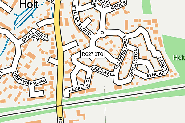 RG27 9TG map - OS OpenMap – Local (Ordnance Survey)