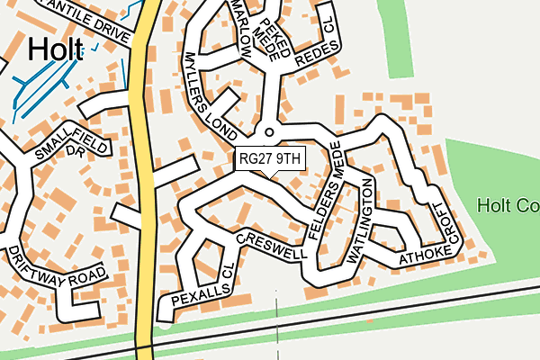 RG27 9TH map - OS OpenMap – Local (Ordnance Survey)
