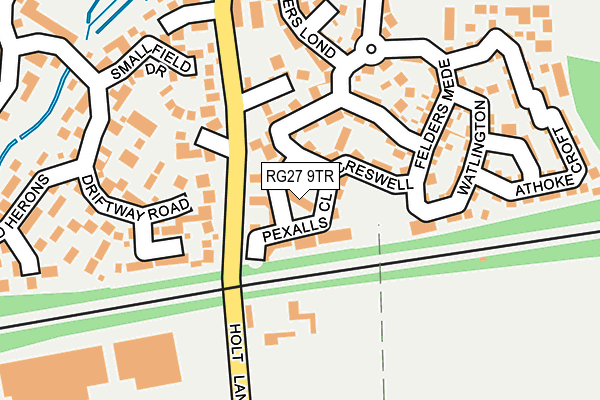 RG27 9TR map - OS OpenMap – Local (Ordnance Survey)