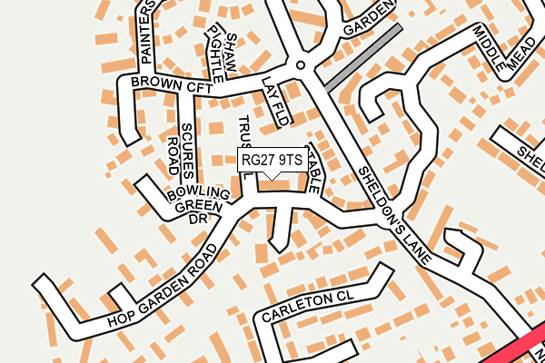 RG27 9TS map - OS OpenMap – Local (Ordnance Survey)