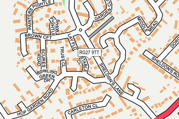 RG27 9TT map - OS OpenMap – Local (Ordnance Survey)