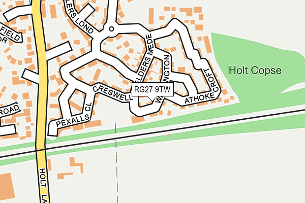 RG27 9TW map - OS OpenMap – Local (Ordnance Survey)