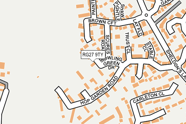 RG27 9TY map - OS OpenMap – Local (Ordnance Survey)