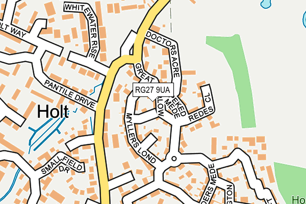 RG27 9UA map - OS OpenMap – Local (Ordnance Survey)