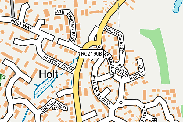RG27 9UB map - OS OpenMap – Local (Ordnance Survey)