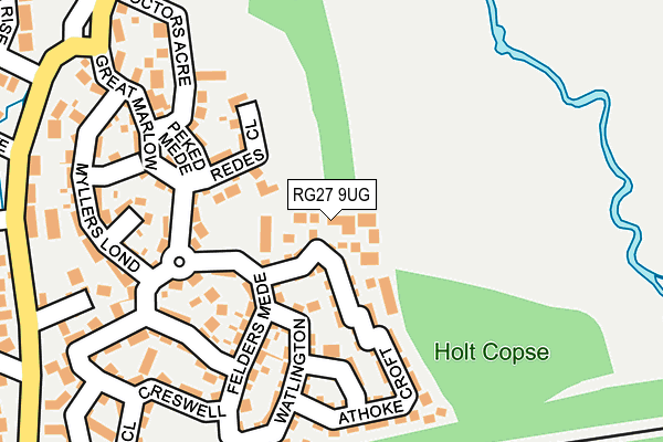 RG27 9UG map - OS OpenMap – Local (Ordnance Survey)
