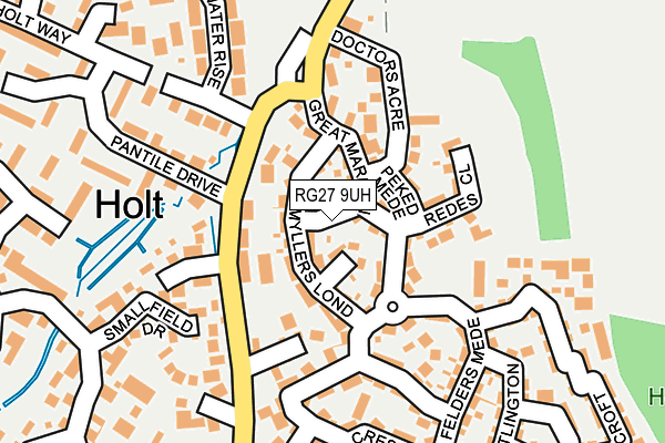 RG27 9UH map - OS OpenMap – Local (Ordnance Survey)