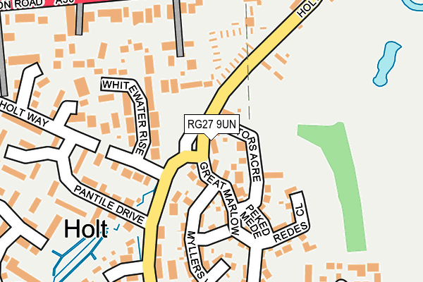 RG27 9UN map - OS OpenMap – Local (Ordnance Survey)