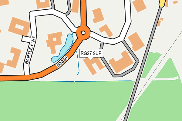 RG27 9UP map - OS OpenMap – Local (Ordnance Survey)