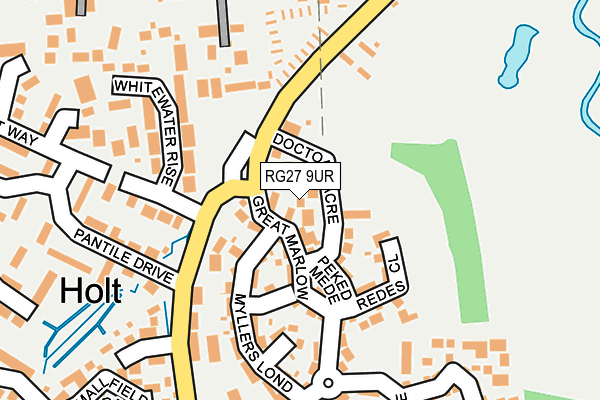 RG27 9UR map - OS OpenMap – Local (Ordnance Survey)
