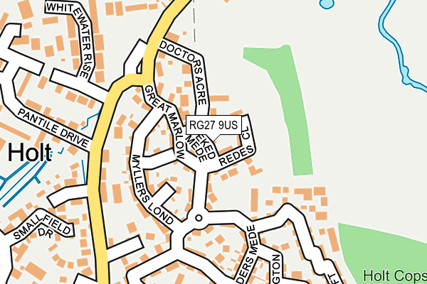 RG27 9US map - OS OpenMap – Local (Ordnance Survey)
