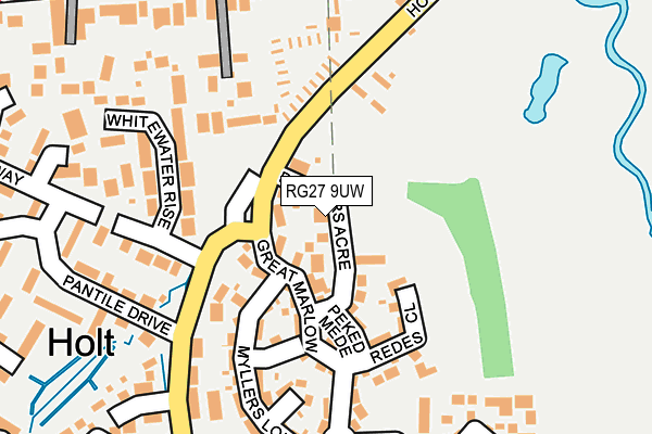 RG27 9UW map - OS OpenMap – Local (Ordnance Survey)