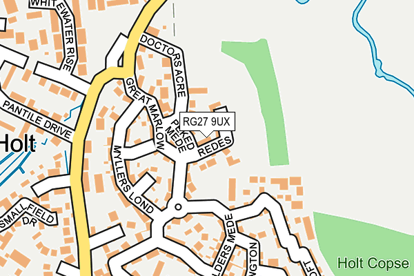 RG27 9UX map - OS OpenMap – Local (Ordnance Survey)