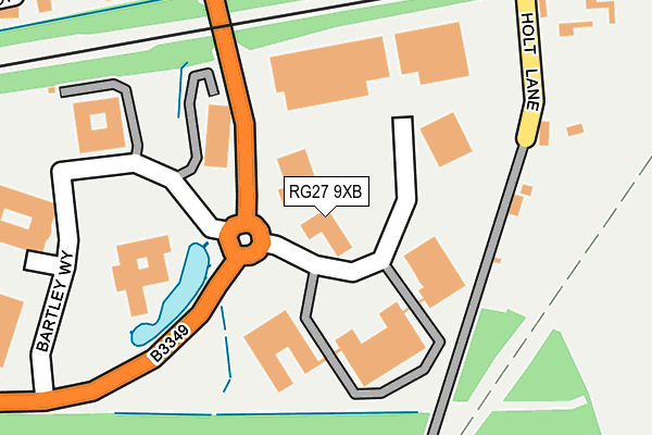 RG27 9XB map - OS OpenMap – Local (Ordnance Survey)