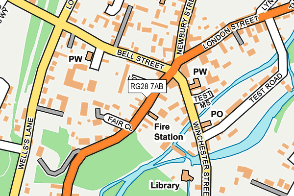 RG28 7AB map - OS OpenMap – Local (Ordnance Survey)