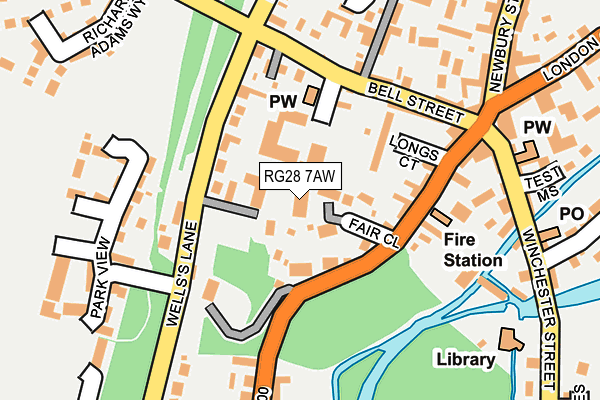 RG28 7AW map - OS OpenMap – Local (Ordnance Survey)