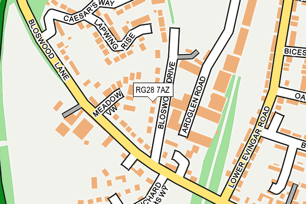 RG28 7AZ map - OS OpenMap – Local (Ordnance Survey)