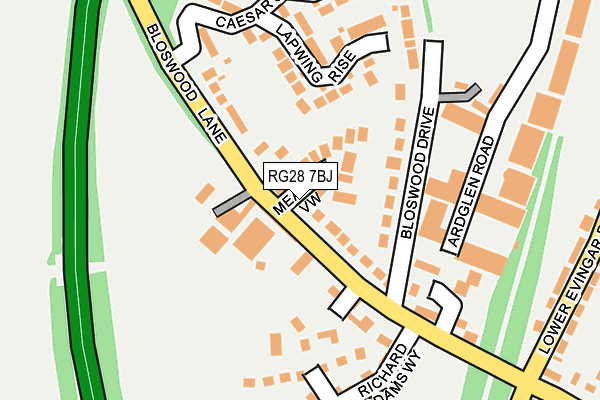 RG28 7BJ map - OS OpenMap – Local (Ordnance Survey)