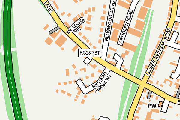 RG28 7BT map - OS OpenMap – Local (Ordnance Survey)