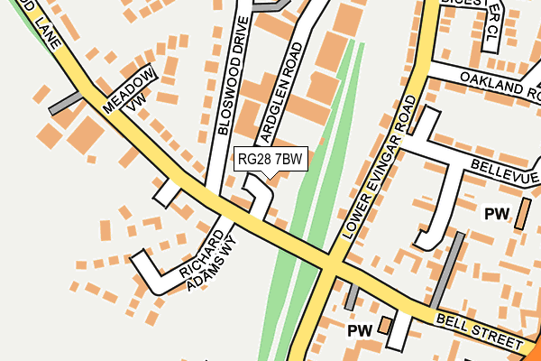 RG28 7BW map - OS OpenMap – Local (Ordnance Survey)