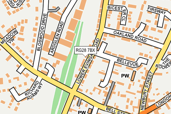RG28 7BX map - OS OpenMap – Local (Ordnance Survey)