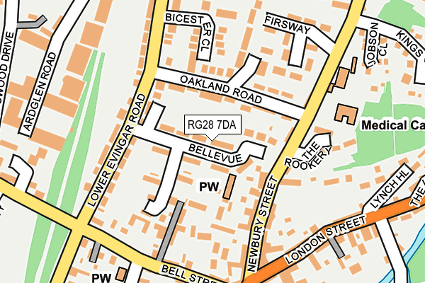 RG28 7DA map - OS OpenMap – Local (Ordnance Survey)