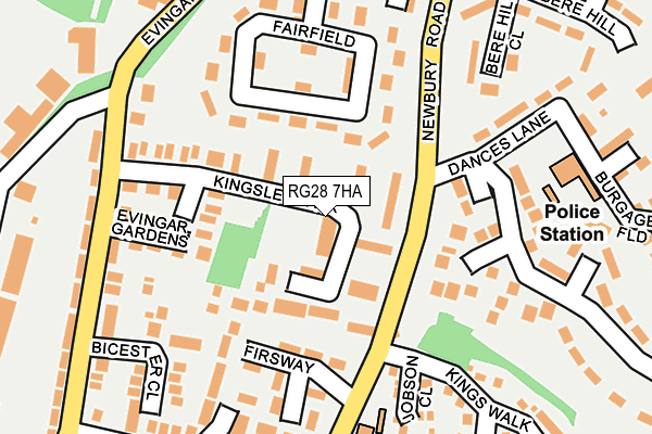 RG28 7HA map - OS OpenMap – Local (Ordnance Survey)