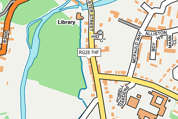 RG28 7HF map - OS OpenMap – Local (Ordnance Survey)