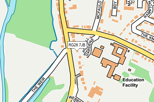 RG28 7JB map - OS OpenMap – Local (Ordnance Survey)