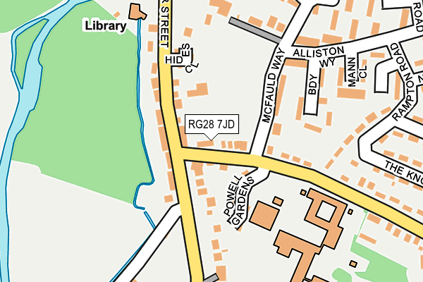 RG28 7JD map - OS OpenMap – Local (Ordnance Survey)