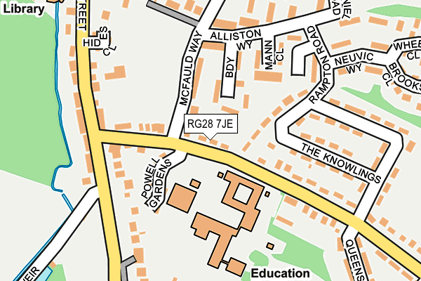 RG28 7JE map - OS OpenMap – Local (Ordnance Survey)