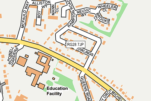 RG28 7JP map - OS OpenMap – Local (Ordnance Survey)