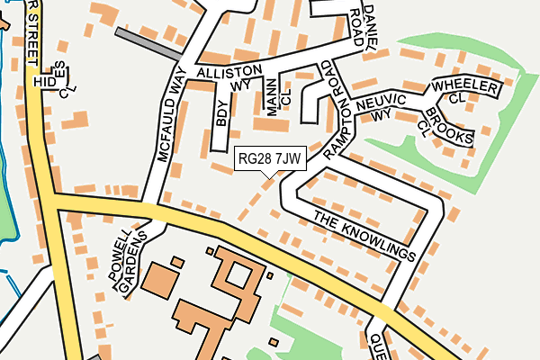 RG28 7JW map - OS OpenMap – Local (Ordnance Survey)