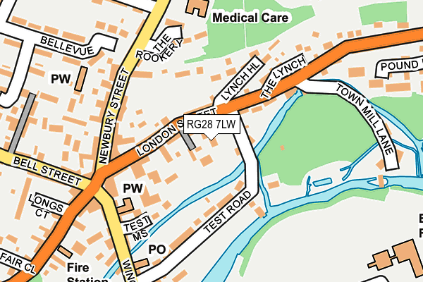 RG28 7LW map - OS OpenMap – Local (Ordnance Survey)