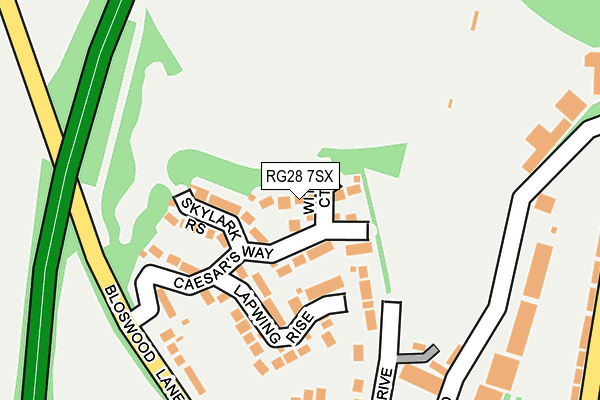 RG28 7SX map - OS OpenMap – Local (Ordnance Survey)