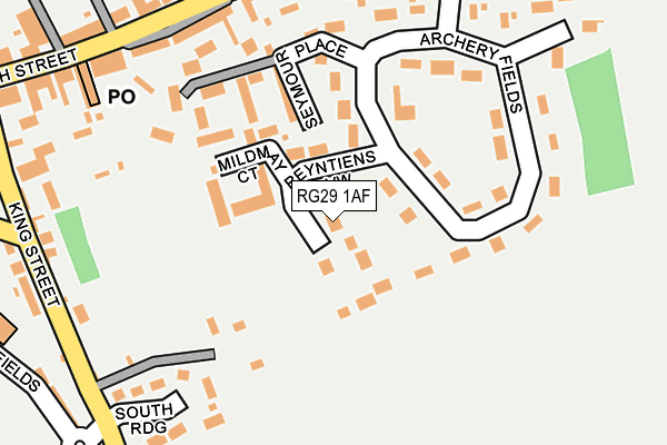 RG29 1AF map - OS OpenMap – Local (Ordnance Survey)
