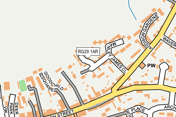 RG29 1AR map - OS OpenMap – Local (Ordnance Survey)