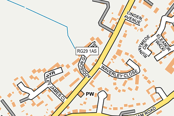 RG29 1AS map - OS OpenMap – Local (Ordnance Survey)