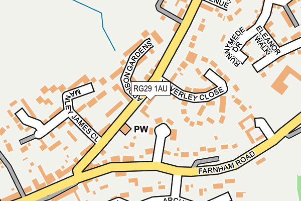RG29 1AU map - OS OpenMap – Local (Ordnance Survey)