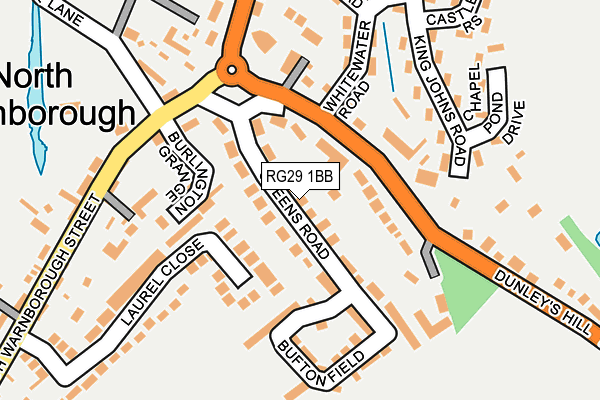 RG29 1BB map - OS OpenMap – Local (Ordnance Survey)