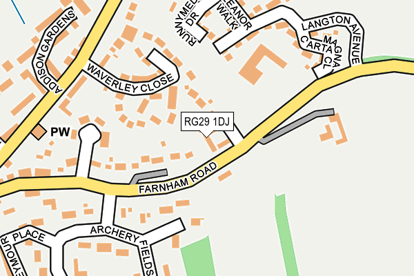 RG29 1DJ map - OS OpenMap – Local (Ordnance Survey)