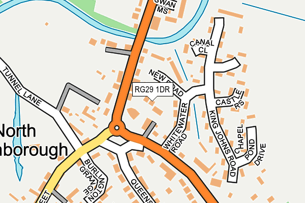 RG29 1DR map - OS OpenMap – Local (Ordnance Survey)
