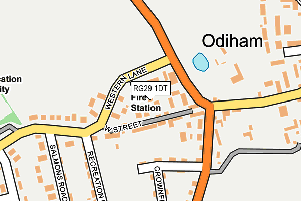 RG29 1DT map - OS OpenMap – Local (Ordnance Survey)