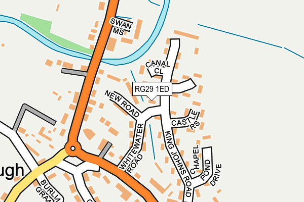 RG29 1ED map - OS OpenMap – Local (Ordnance Survey)