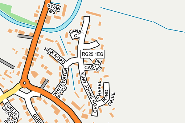 RG29 1EG map - OS OpenMap – Local (Ordnance Survey)